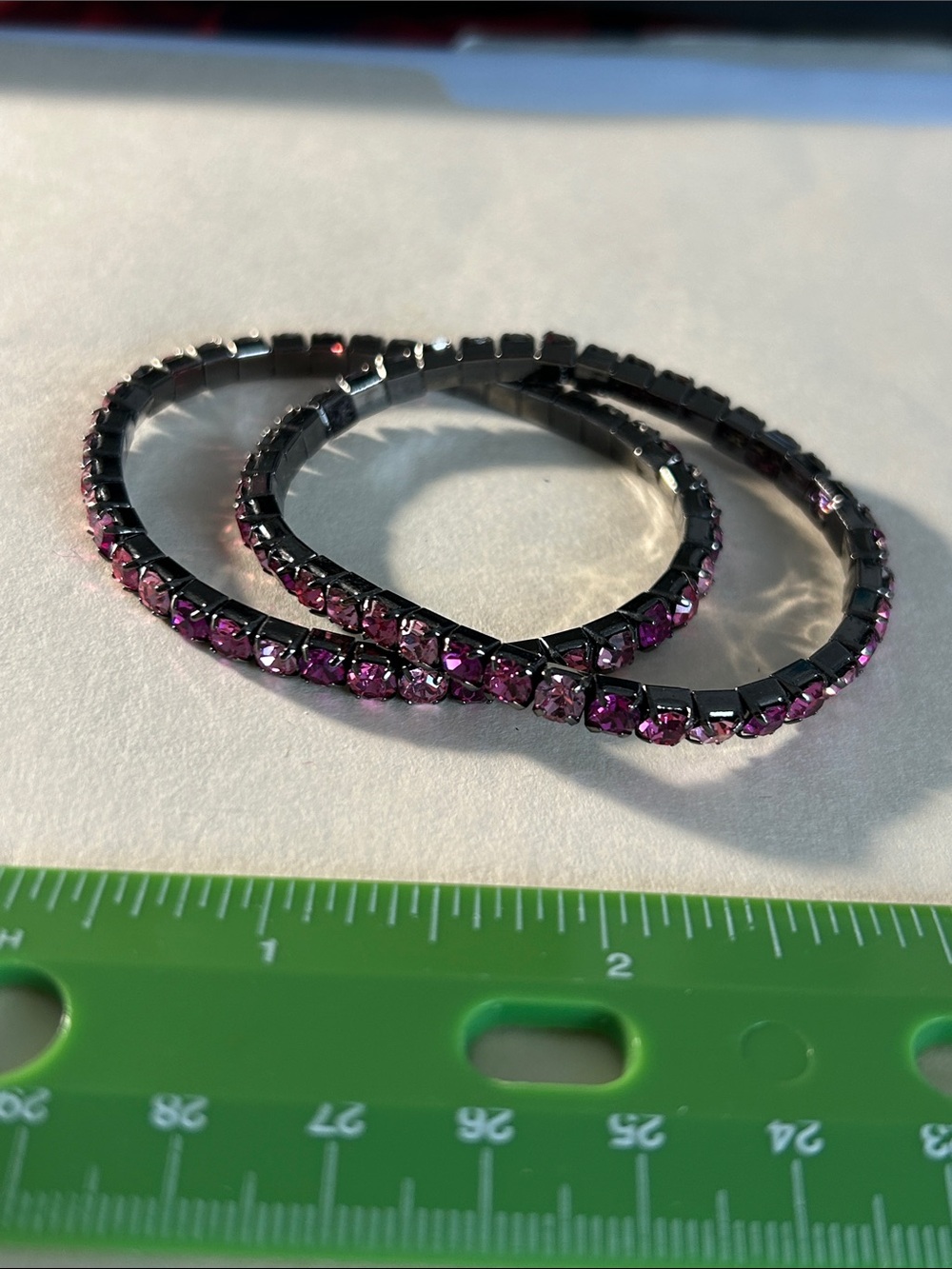 Magenta bracelet set - Picture 3 of 3